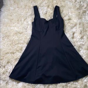 Thick strap black dress